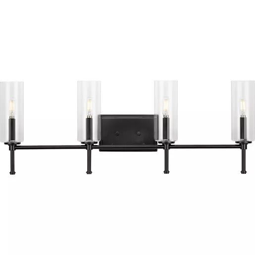 Progress Lighting 9430035931M Elara 4 Light 60W Bath And Vanity Light Candelabra Base Matte Black (P300359-31M)