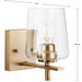 Progress Lighting 94300360163 Calais 1 Light 60W Bath And Vanity Light Medium Base Vintage Brass (P300360-163)