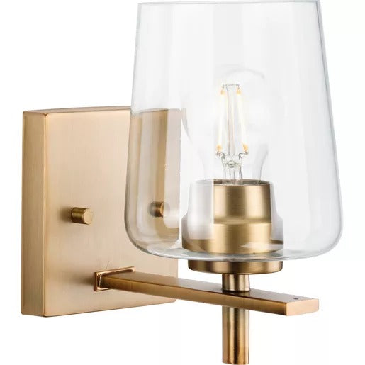 Progress Lighting 94300360163 Calais 1 Light 60W Bath And Vanity Light Medium Base Vintage Brass (P300360-163)