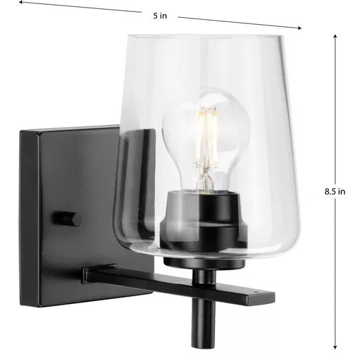 Progress Lighting 9430036031M Calais 1 Light 60W Bath And Vanity Light Medium Base Matte Black (P300360-31M)