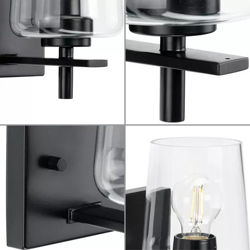 Progress Lighting 9430036031M Calais 1 Light 60W Bath And Vanity Light Medium Base Matte Black (P300360-31M)