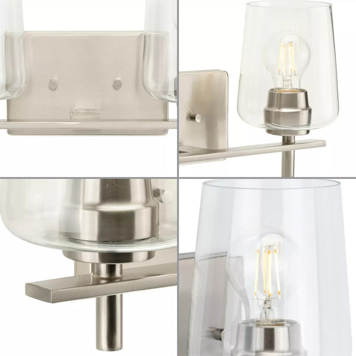 Progress Lighting 94300361009 Calais 2 Light 60W Bath And Vanity Light Medium Base Brushed Nickel (P300361-009)