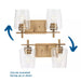 Progress Lighting 94300361163 Calais 2 Light 60W Bath And Vanity Light Medium Base Vintage Brass (P300361-163)