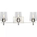 Progress Lighting 94300362009 Calais 3 Light 60W Bath And Vanity Light Medium Base Brushed Nickel (P300362-009)