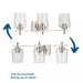 Progress Lighting 94300362009 Calais 3 Light 60W Bath And Vanity Light Medium Base Brushed Nickel (P300362-009)