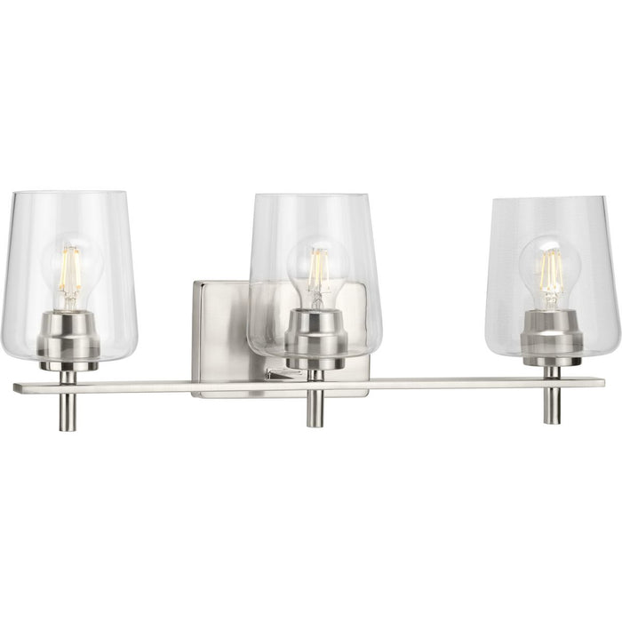 Progress Lighting 94300362009 Calais 3 Light 60W Bath And Vanity Light Medium Base Brushed Nickel (P300362-009)
