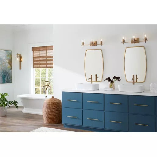 Progress Lighting 94300362163 Calais 3 Light 60W Bath And Vanity Light Medium Base Vintage Brass (P300362-163)