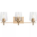 Progress Lighting 94300362163 Calais 3 Light 60W Bath And Vanity Light Medium Base Vintage Brass (P300362-163)