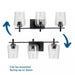 Progress Lighting 9430036231M Calais 3 Light 60W Bath And Vanity Light Medium Base Matte Black (P300362-31M)