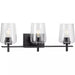 Progress Lighting 9430036231M Calais 3 Light 60W Bath And Vanity Light Medium Base Matte Black (P300362-31M)