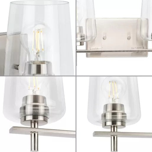 Progress Lighting 94300363009 Calais 4 Light 60W Bath And Vanity Light Medium Base Brushed Nickel (P300363-009)