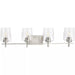 Progress Lighting 94300363009 Calais 4 Light 60W Bath And Vanity Light Medium Base Brushed Nickel (P300363-009)
