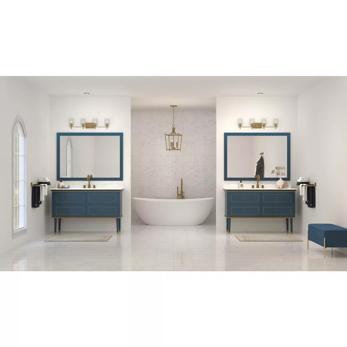 Progress Lighting 94300363163 Calais 4 Light 60W Bath And Vanity Light Medium Base Vintage Brass (P300363-163)
