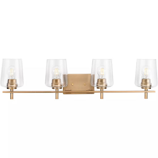 Progress Lighting 94300363163 Calais 4 Light 60W Bath And Vanity Light Medium Base Vintage Brass (P300363-163)