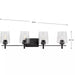 Progress Lighting 9430036331M Calais 4 Light 60W Bath And Vanity Light Medium Base Matte Black (P300363-31M)