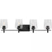 Progress Lighting 9430036331M Calais 4 Light 60W Bath And Vanity Light Medium Base Matte Black (P300363-31M)