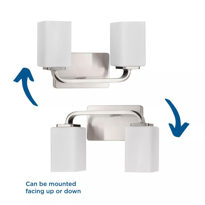 Progress Lighting 94300369009 Cowan 2 Light 100W Bath And Vanity Light Medium Base Brushed Nickel (P300369-009)