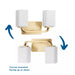 Progress Lighting 94300369012 Cowan 2 Light 100W Bath And Vanity Light Medium Base Satin Brass (P300369-012)
