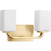 Progress Lighting 94300369012 Cowan 2 Light 100W Bath And Vanity Light Medium Base Satin Brass (P300369-012)