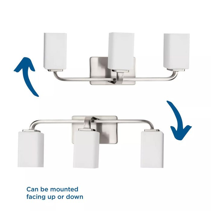 Progress Lighting 94300370009 Cowan 3 Light 100W Bath And Vanity Light Medium Base Brushed Nickel (P300370-009)