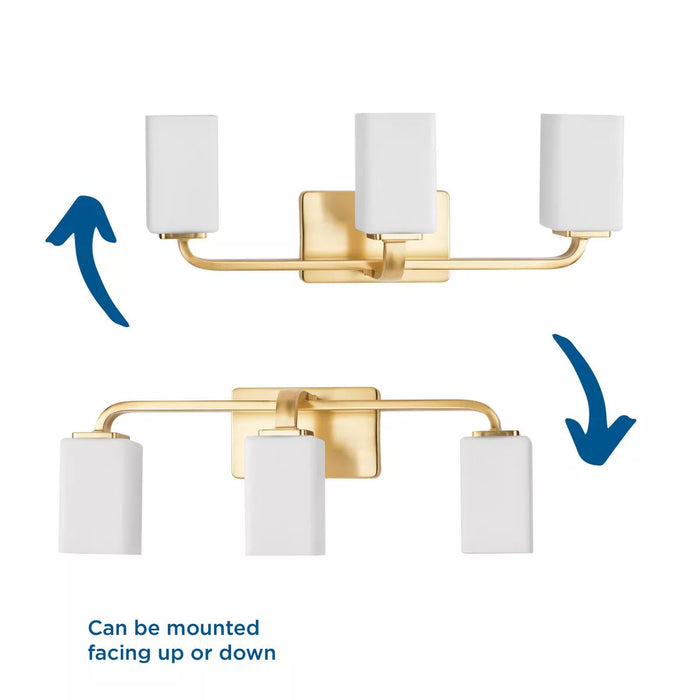 Progress Lighting 94300370012 Cowan 3 Light 100W Bath And Vanity Light Medium Base Satin Brass (P300370-012)
