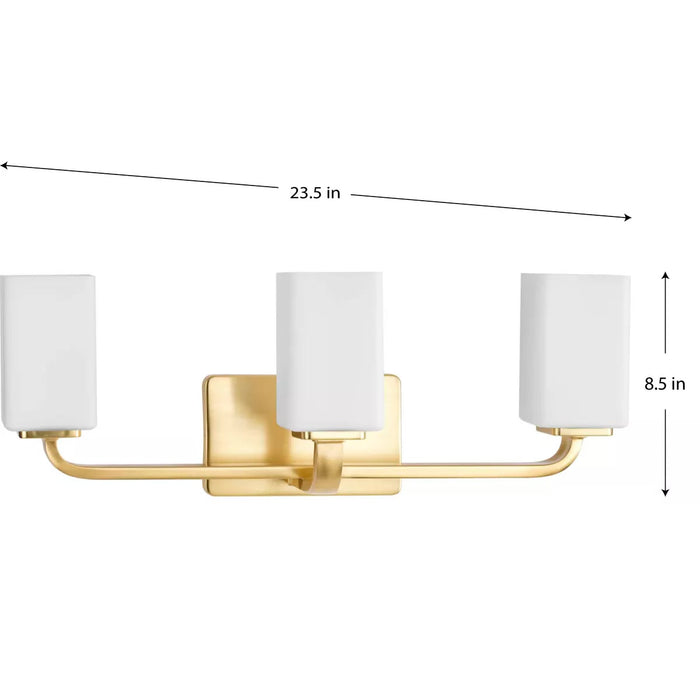 Progress Lighting 94300370012 Cowan 3 Light 100W Bath And Vanity Light Medium Base Satin Brass (P300370-012)