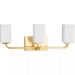 Progress Lighting 94300370012 Cowan 3 Light 100W Bath And Vanity Light Medium Base Satin Brass (P300370-012)