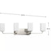 Progress Lighting 94300371009 Cowan 4 Light 100W Bath And Vanity Light Medium Base Brushed Nickel (P300371-009)
