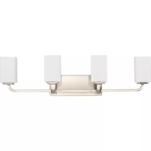 Progress Lighting 94300371009 Cowan 4 Light 100W Bath And Vanity Light Medium Base Brushed Nickel (P300371-009)