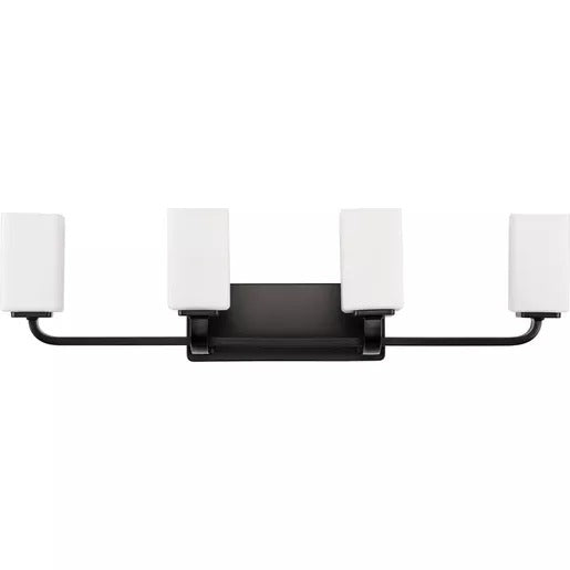 Progress Lighting 9430037131M Cowan 4 Light 100W Bath And Vanity Light Medium Base Matte Black (P300371-31M)