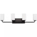 Progress Lighting 9430037131M Cowan 4 Light 100W Bath And Vanity Light Medium Base Matte Black (P300371-31M)