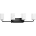 Progress Lighting 9430037131M Cowan 4 Light 100W Bath And Vanity Light Medium Base Matte Black (P300371-31M)