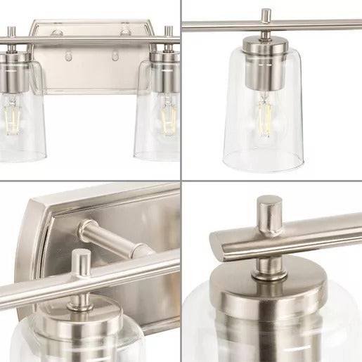 Progress Lighting 94300372009 Adley 6 Light 60W Bath And Vanity Light Medium Base Brushed Nickel (P300372-009)