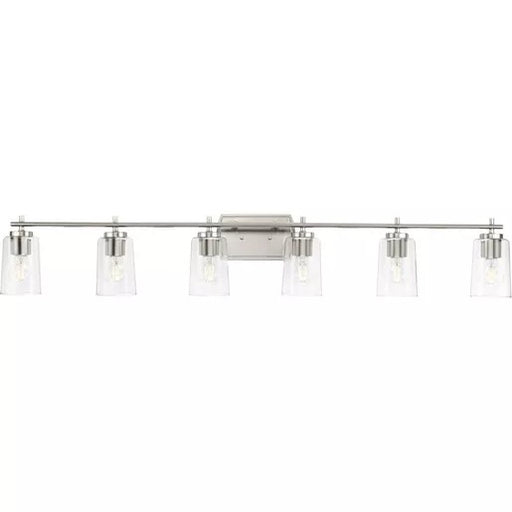 Progress Lighting 94300372009 Adley 6 Light 60W Bath And Vanity Light Medium Base Brushed Nickel (P300372-009)