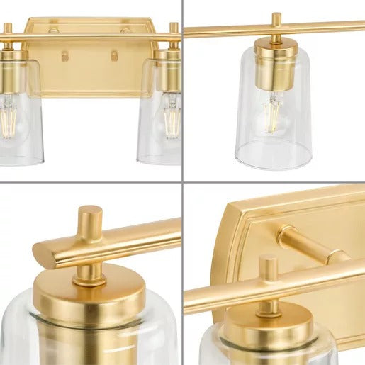 Progress Lighting 94300372012 Adley 6 Light 60W Bath And Vanity Light Medium Base Satin Brass (P300372-012)