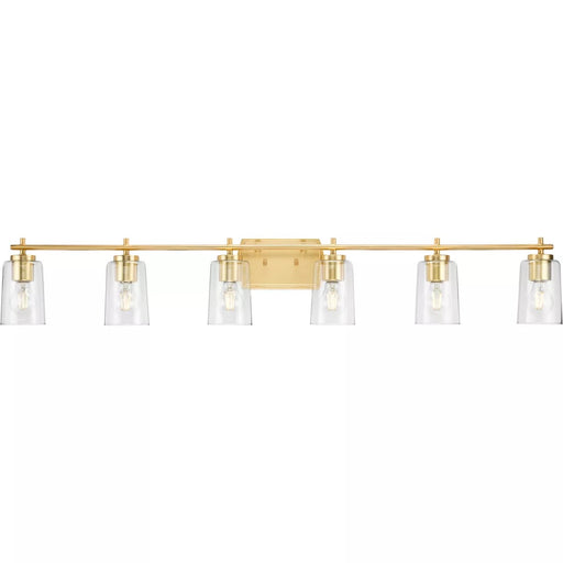 Progress Lighting 94300372012 Adley 6 Light 60W Bath And Vanity Light Medium Base Satin Brass (P300372-012)