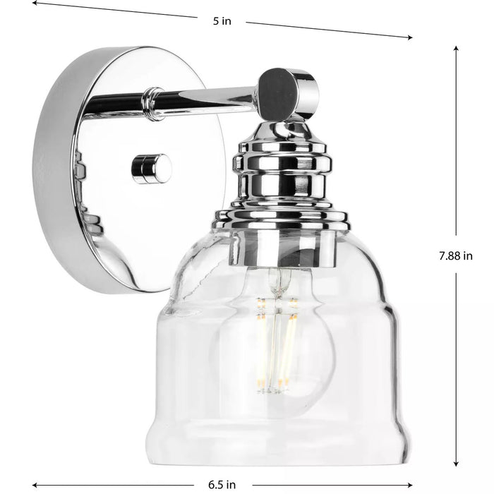 Progress Lighting 94300373015 Ambrose 1 Light 60W Bath And Vanity Light Medium Base Polished Chrome (P300373-015)