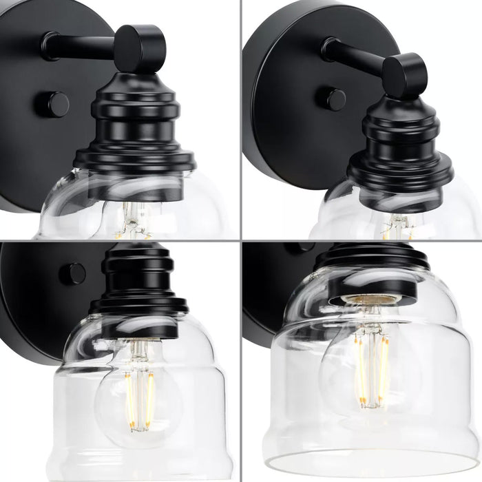 Progress Lighting 9430037331M Ambrose 1 Light 60W Bath And Vanity Light Medium Base Matte Black (P300373-31M)