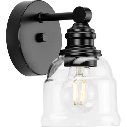 Progress Lighting 9430037331M Ambrose 1 Light 60W Bath And Vanity Light Medium Base Matte Black (P300373-31M)