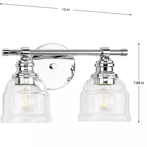 Progress Lighting 94300374015 Ambrose 2 Light 60W Bath And Vanity Light Medium Base Polished Chrome (P300374-015)