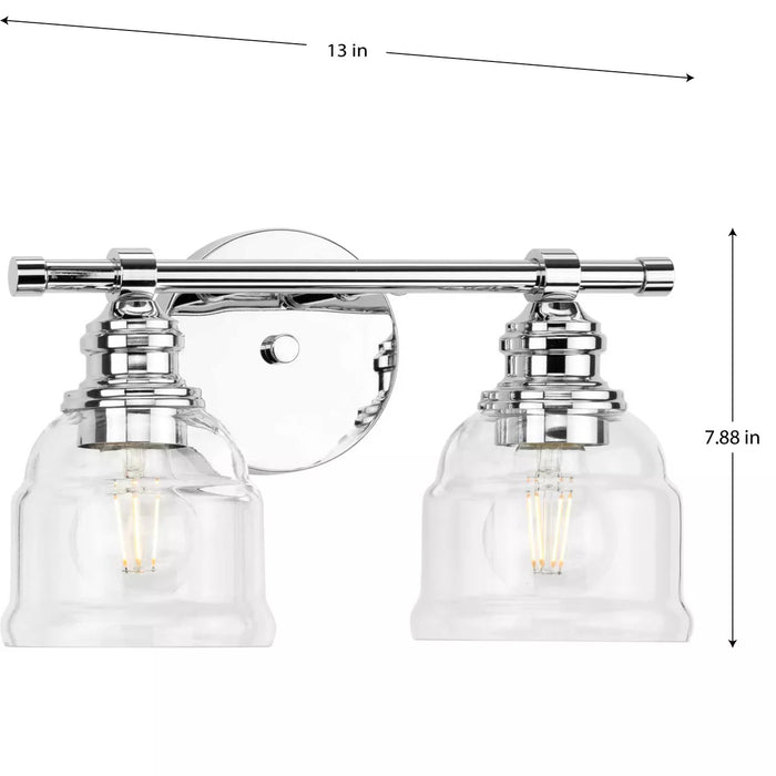 Progress Lighting 94300374015 Ambrose 2 Light 60W Bath And Vanity Light Medium Base Polished Chrome (P300374-015)