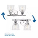 Progress Lighting 94300374015 Ambrose 2 Light 60W Bath And Vanity Light Medium Base Polished Chrome (P300374-015)