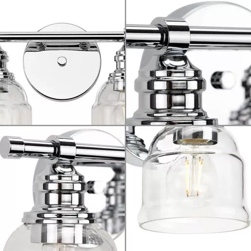 Progress Lighting 94300374015 Ambrose 2 Light 60W Bath And Vanity Light Medium Base Polished Chrome (P300374-015)