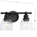 Progress Lighting 9430037431M Ambrose 2 Light 60W Bath And Vanity Light Medium Base Matte Black (P300374-31M)