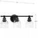 Progress Lighting 9430037531M Ambrose 3 Light 60W Bath And Vanity Light Medium Base Matte Black (P300375-31M)