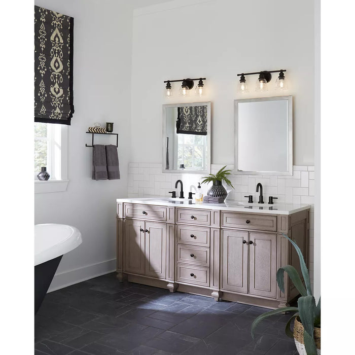 Progress Lighting 9430037531M Ambrose 3 Light 60W Bath And Vanity Light Medium Base Matte Black (P300375-31M)