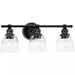 Progress Lighting 9430037531M Ambrose 3 Light 60W Bath And Vanity Light Medium Base Matte Black (P300375-31M)