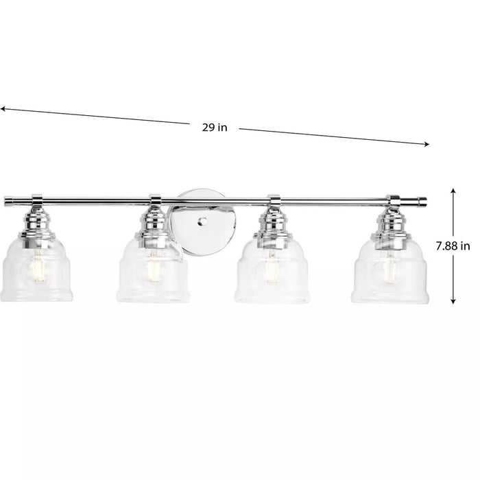 Progress Lighting 94300376015 Ambrose 4 Light 60W Bath And Vanity Light Medium Base Polished Chrome (P300376-015)