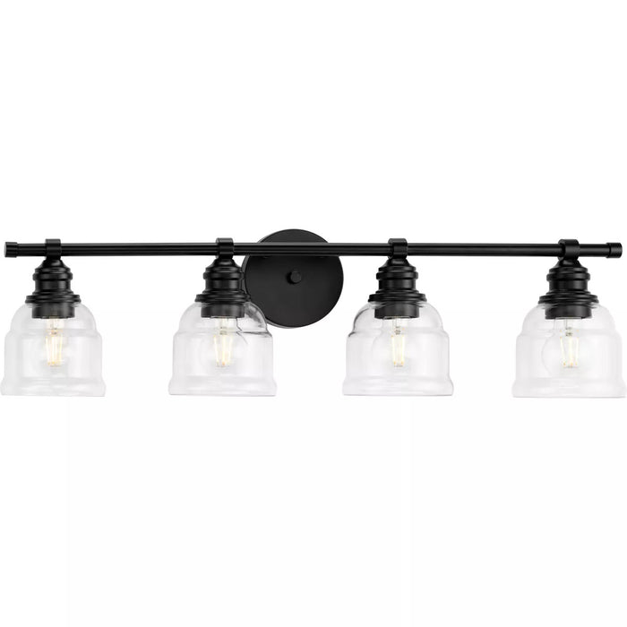 Progress Lighting 9430037631M Ambrose 4 Light 60W Bath And Vanity Light Medium Base Matte Black (P300376-31M)