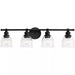 Progress Lighting 9430037631M Ambrose 4 Light 60W Bath And Vanity Light Medium Base Matte Black (P300376-31M)